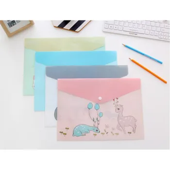 

12 Pcs Cute Cartoon Waterproof Practical Student Document Folder File Folder Document Organizer with Snap Button