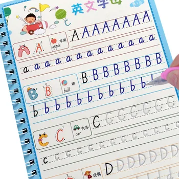 

6 Books Reusable Copybook For Calligraphy Learn Alphabet Painting Arithmetic Math Children Handwriting Practice Books Baby Toys