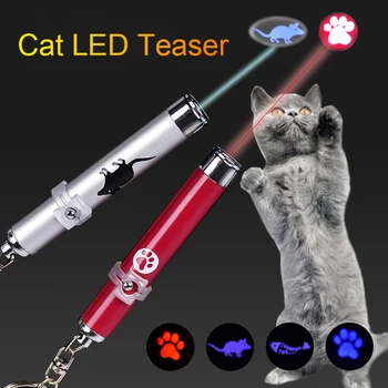 

1/2/5 PCS Amazingly Cat Toy Creative and Funny Pet Cat Toys LED Pointer light Pen With Bright Animation Mouse