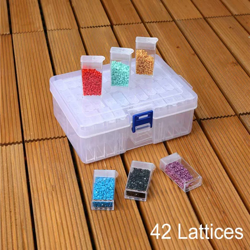 

42 grid diamond painting tools bead container rhinestone storage box diamond embroidery accessories craft home set