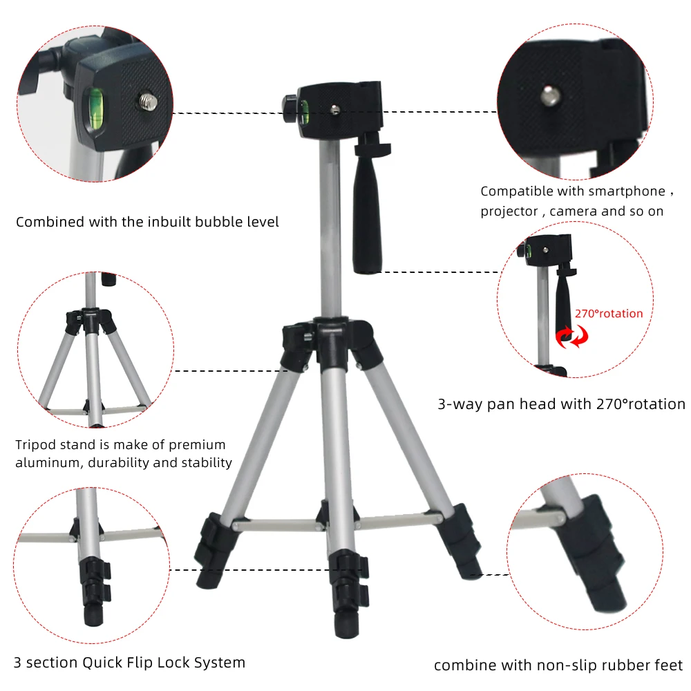 65cm 110cm Mini Projector Tripod Floor 