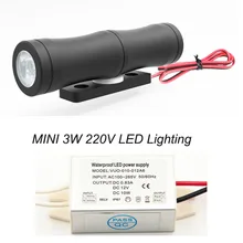 3W COB IP67 прожектор с AC100-240V Водонепроницаемый светодиодный адаптер+ разъемы+ кабели ландшафтное точечное освещение