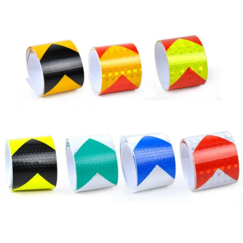 

5cmx3m Safety Mark Reflective Tape Stickers Car Styling Self Adhesive Warning Tape Automobiles Motorcycle Reflective Film 4color