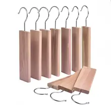 10 шт. натуральный Кедр блоки деревянные вешалки набор с крючками для одежды Шкафы Ящики для хранения удалить запах здоровья