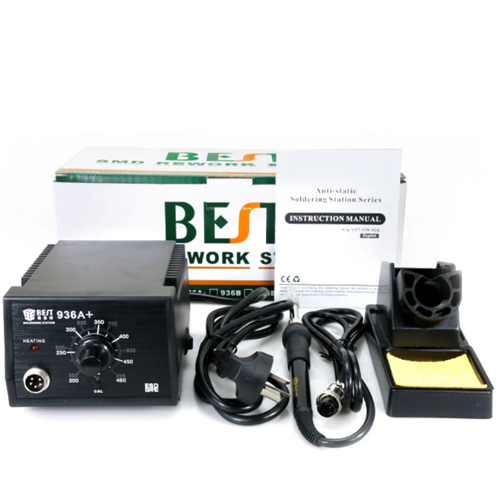 

Electric Soldering Iron Welding Platform Suit Mobile Phone Maintenance Anti-static Adjustable Electric Soldering Iron BST 936A+