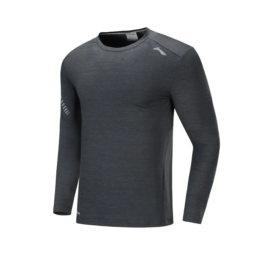 Li-Ning мужские футболки с длинным рукавом для бега, удобные дышащие спортивные футболки с подкладкой для фитнеса ATLP055 MTL1049
