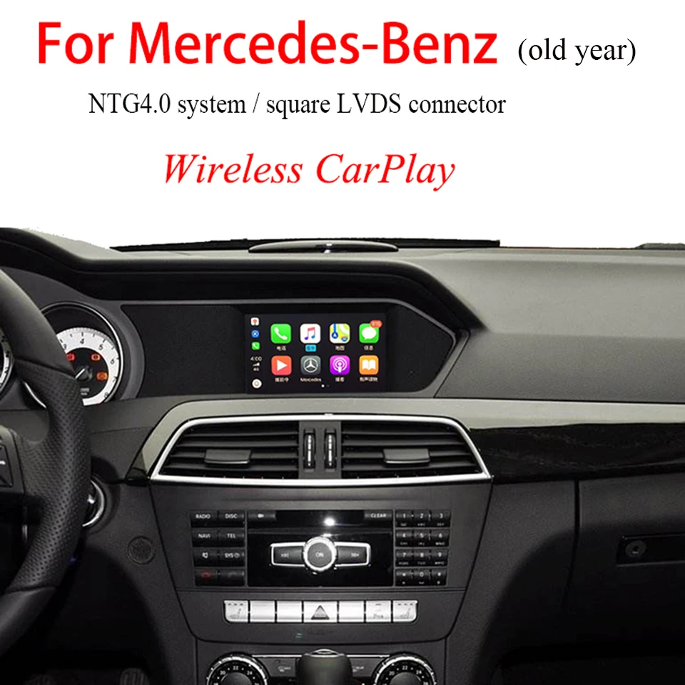 Беспроводной видеоинтерфейс Apple CarPlay для Mercedes C-class (W204) CLC-class (CL203) GLK-class (X204) SLS (C197)