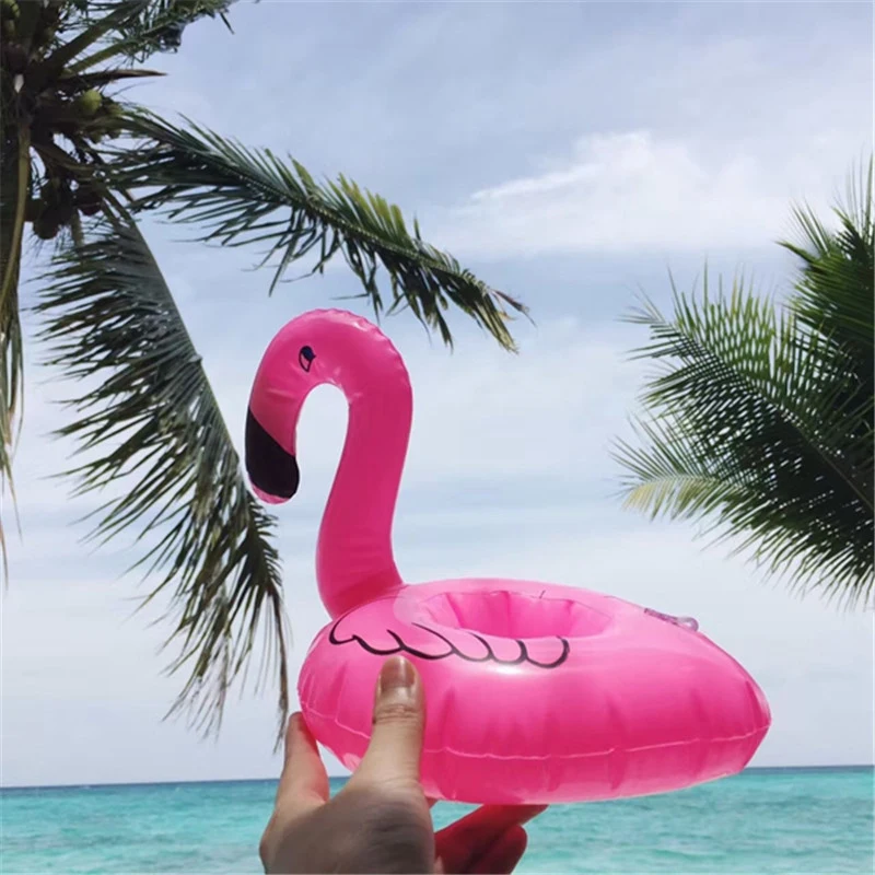 

Inflatable Flamingo Water Swimming Pool Drink Cup Stand Holder Float Toy For Water Beverage Bottle Beach Party Supplies