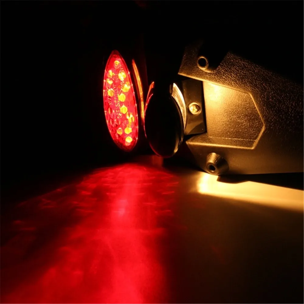 

TailLight Motorcycle for Dirt Bike Rear Fender 12 LED Stop Brake Tail Plate Light License Plate Holder Brake Taillight Bracket