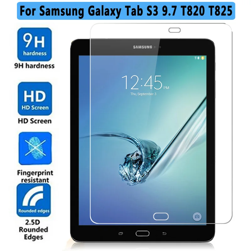 Protector de pantalla de vidrio templado para tableta Samsung Galaxy Tab S3, SM-T820, T825, 9,7 pulgadas, 9H, sm-t820
