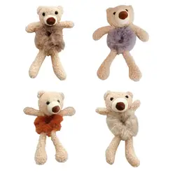 1pcs Plush Bear Hair Tie Elastic Hair Bands Fashion Hair Styling Tool Soft Material Firmly Fix Hair Not Easy To Loosen Hair Tie