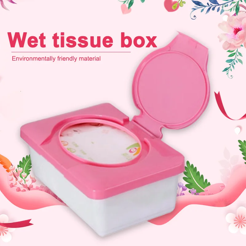 Wipes Box Storage Plastic Tissue Baby Holder Wet Container Home Wet Tissue Box Press Design Pop-Up