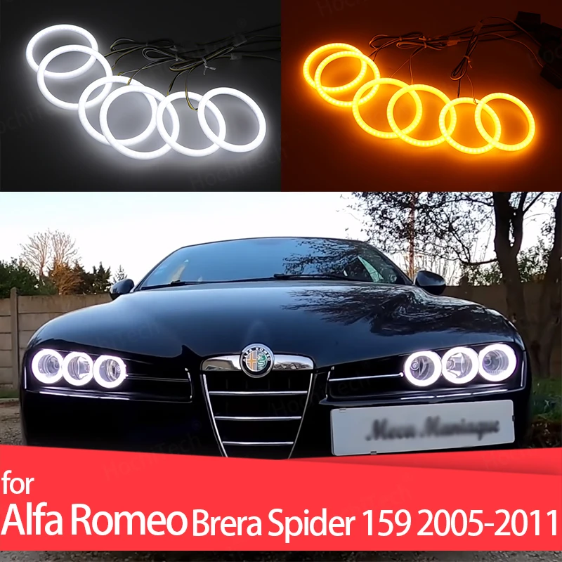 Auto Styling Daytime Light Running Color : Alfa Romeo 159 XIAOGUANG LingLONG Adatta for Alfa Romeo 159 2005-2011 Cotton LED Angel Eyes Kit Eccellente Illuminazione Ultra Luminosa Drl 