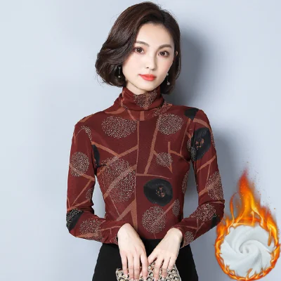 2021 Women Elegant Floral Shirt Spring Long Sleeve Fashion Fleece Blouses Streetwear Casual Shirts Plus Size Tops Blusas 3XL 872
