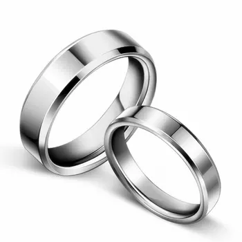 

4mm 6mm 8mm Bright Polish Gold Titanium Ring For Men and Women Couple Ring