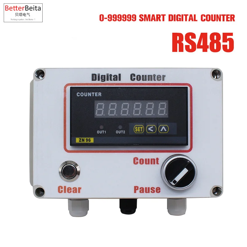 

Digital counter with RS485 communication function 0-999999 can connect with Proximity switch or button smart counter