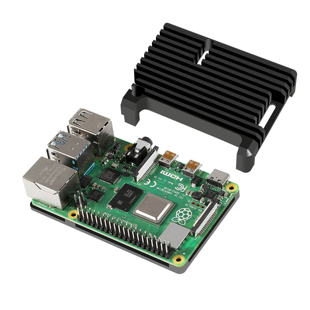 Raspberry Pi 4 4B металлический корпус Raspberry Pi корпус из алюминиевого сплава с пассивным корпус для охлаждения для Raspberry Pi 4/4B
