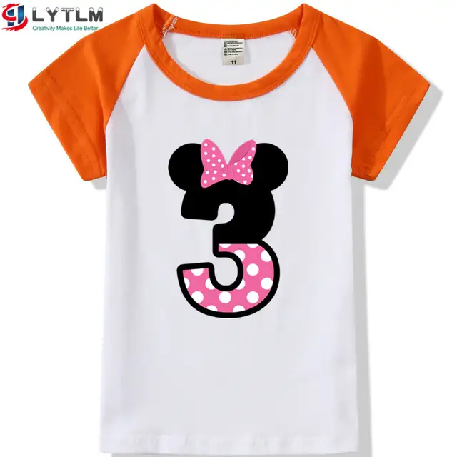 Lytlm 3rd Birthday Girl Tee Shirt Enfant Happy Birthday Toddler