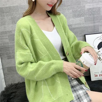 

9290 real photo new loose large knitted cardigan coat 45 -- 1st floor, 11 rows, 1 shelf