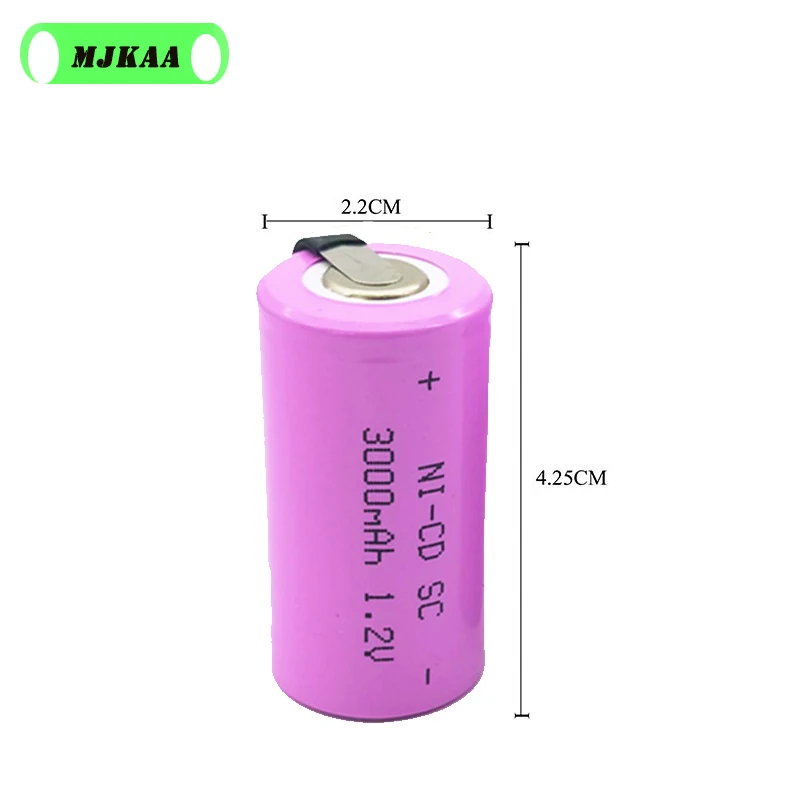 13 шт SC 1,2 V 3000MAH аккумуляторная батарея 4/5 SC Sub C Ni-cd ячейка с электрической дрелью отвертка медицинское оборудование