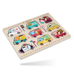 Южная Корея движения автомобиля животных карты с муфтой головоломки для детей рано утром образования Форма головоломки