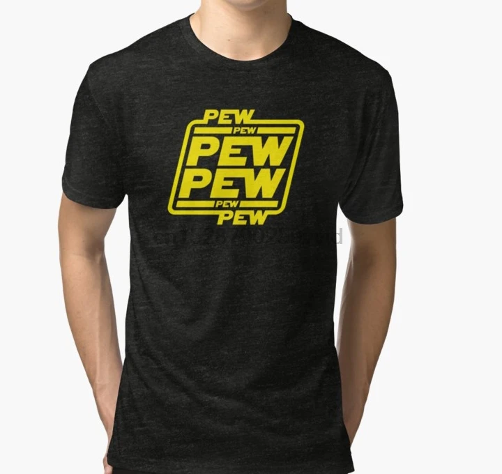Мужская футболка Pew pew Tri blend Футболка wo Мужская футболка футболки