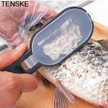 TENSKE, новинка, Практичный Нож для удаления рыбьей чешуи, скребок, нож, очиститель, кухонный нож, инструмент для рыбалки, кухонная посуда, овощечистка