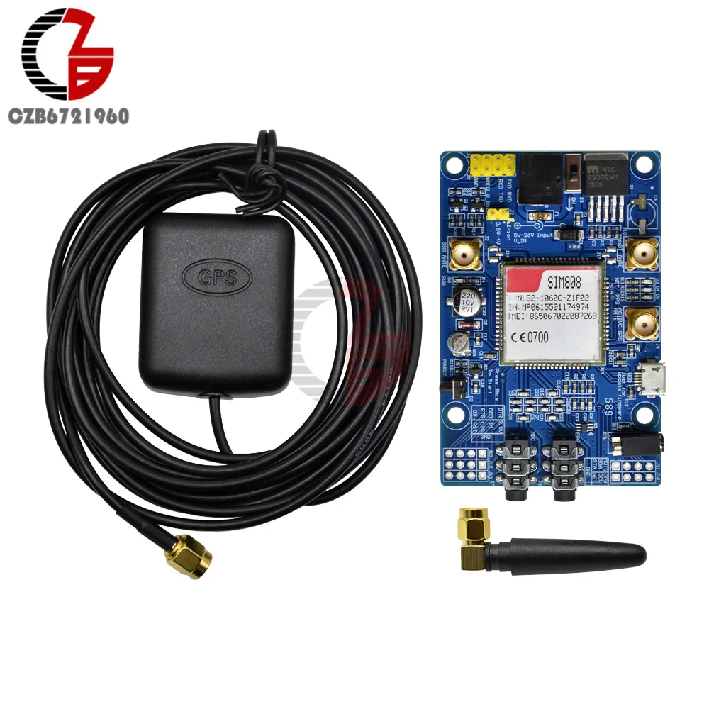 SIM808 GSM GPRS gps макетная плата SMA с gps антенной STM32 STC12 STC15 STC89 Bluetooth USB ttl Замена SIM908 для Arduino