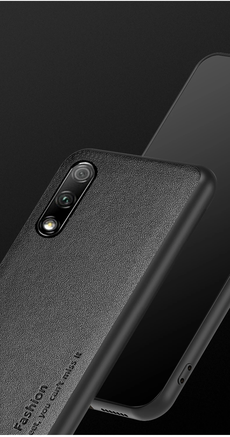 Простой Модный чехол для Honor 9X, чехол s, Ультратонкий чехол из натуральной кожи и силикона, ударопрочный чехол-накладка для huawei Honor 9X, сумки