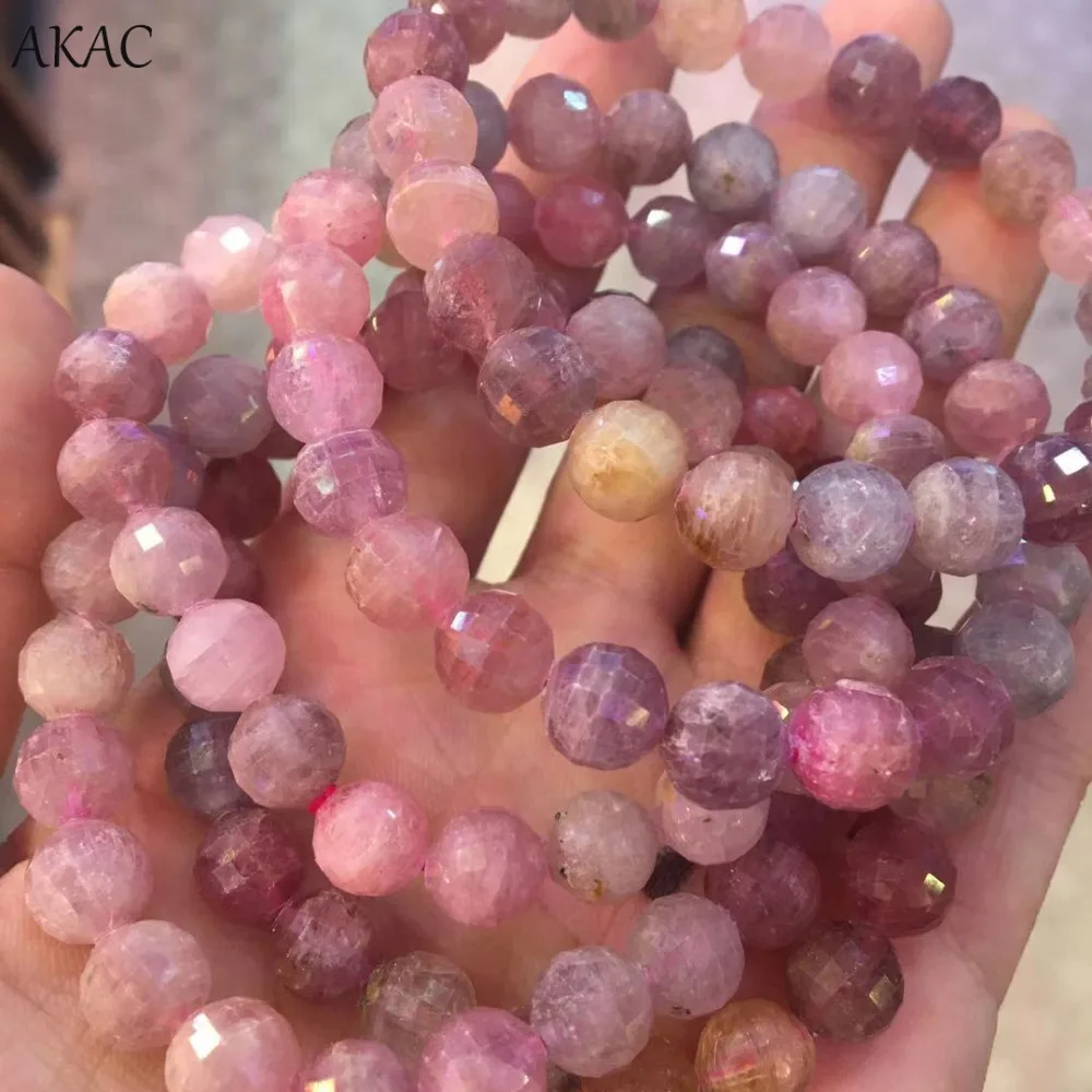 AKAC approx8mm натуральный редкокрасочный шпинель браслет с граненными элементами драгоценный камень для женщин браслет