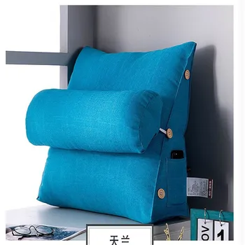 

Bedside Cushion Backrest Comfortable Velvet Wedge Bed Reading Pillow Sofa Pain Relief Pillow Home Relaxation Decompression