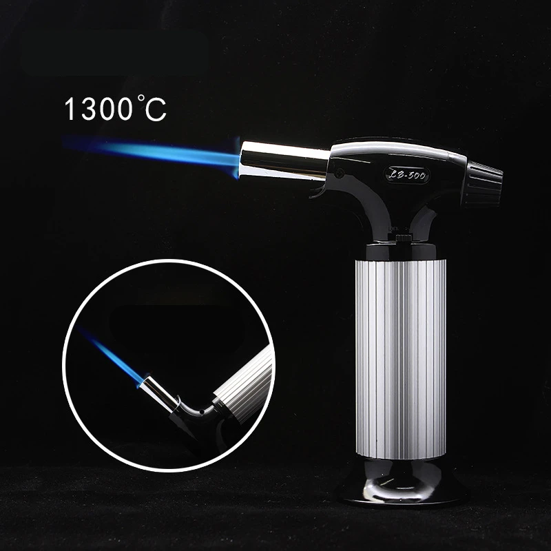 

Windproof Metal Torch Flame Cigar Lighter Powerful Butane Turbo Jet Gas Flamethrower Ignition BBQ Welding Spray Gun Kitchen Tool