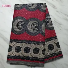 Африканская вощеная ткань печать Tissu воск Анкара материал Нигерия батик Печатный воск ткани с множеством камней для шитья платьев