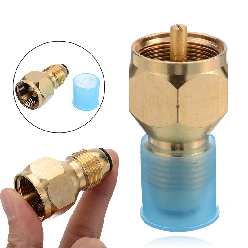 

1pcs Propane Refill Adapter Lp Gas 1 Lb Cylinder Tank Heater Brass Outdoor Camping Tools Parts