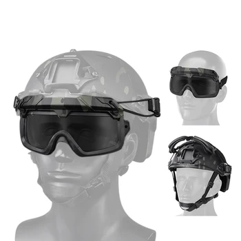 

WST Multi-Dimensional Split Type Tactical Mask Helmet Goggles - Black + CP