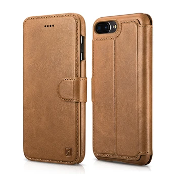 

Original ICARER Phone Case For iPhone 8 Plus 2in1 Genuine Leather Wallet Card Slots Case & Back Cover For iPhone 7 8 Plus Fundas