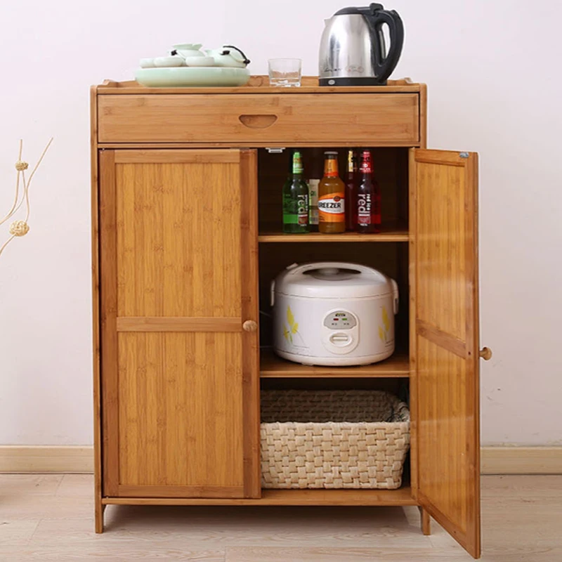 Бамбуковый шкаф, сервант, шкафчик, современный простой деревянный бытовой чайный шкаф, шкаф, винный шкаф, простая столовая