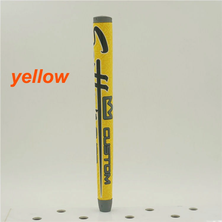 Цвет: желтый Камер* 7 цветов на выбор среднего размера Custom Shop Golf Pu Putter Grip - Цвет: Цвет: желтый