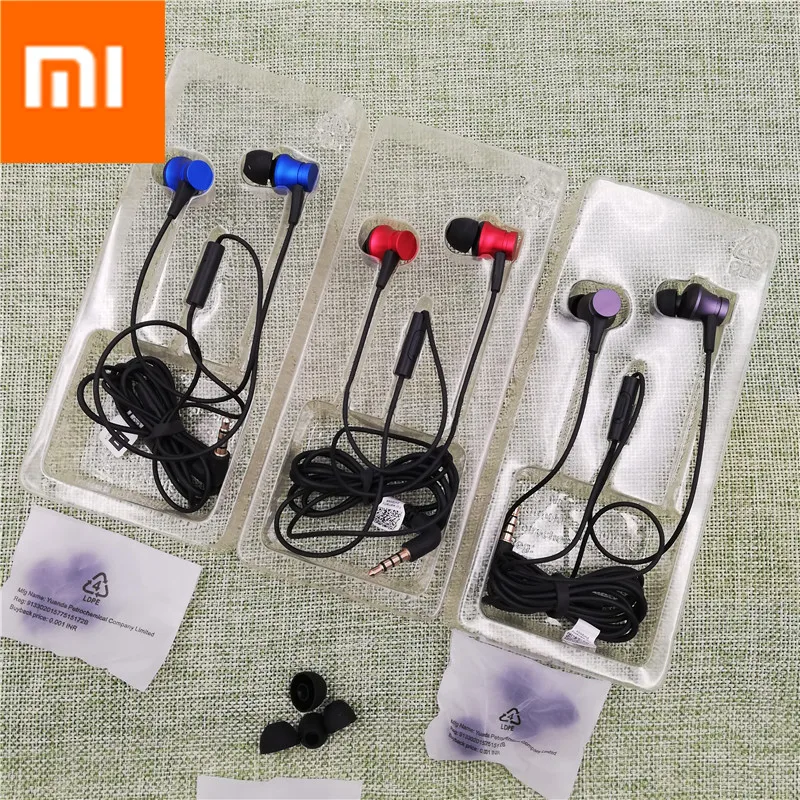 mi Piston 3 Basic Edition наушники-вкладыши 3,5 мм HD телефон наушник с mi c для XIAO mi 5 6 7 8 9 Красный mi K20 Pro Note 7 8
