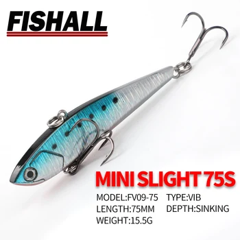 

Mini Slight 75S VIB lure wobbler 75mm 15.5g Sinking Vibration Hard Bait for Ice Fishing