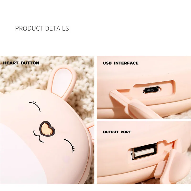 Rechargeable Hand Warmer 6000mAh Electronic Portable hand warmers Instant Heating 100x105x40mm 40DEC0221