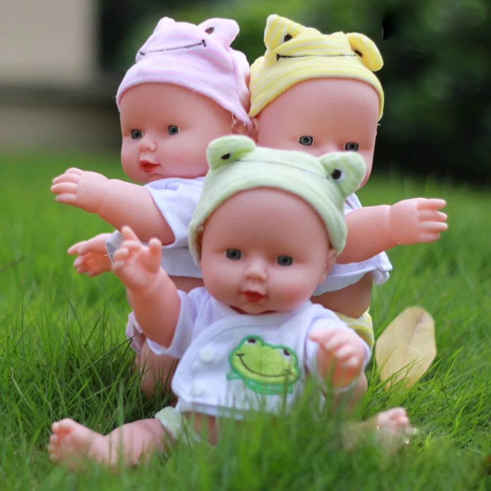 Silicone Vinyl Dolls 30cm Reborn Baby Girls Handmade Lifelike Toys w/Cloth