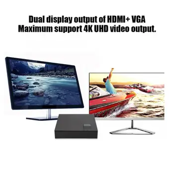 

Mini Desktop Computer Home Office Mini PC for Intel J3455 Quad-Core HDMI+VGA 8GB RAM+128GB SSD (100-240V)