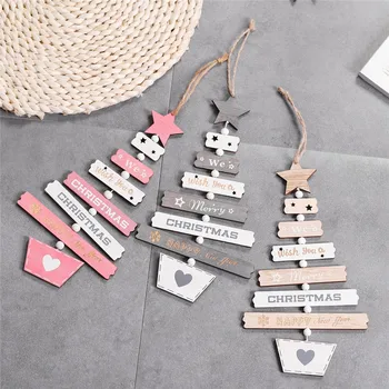 

New Christmas Tree Ornaments Christmas Ornaments Colorful Wood Laser Hollowed Out Creative Christmas Tree Pendant