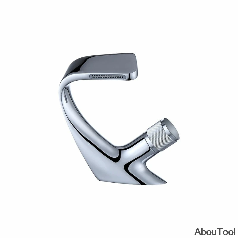 Black Faucet Bathroom Sink Faucets Hot Cold Water Mixer Crane Deck Mounted Single Hole Bath Tap Morden Chrome Waterfall Tap