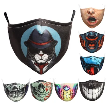 

Filter Mask Washable Reusable Face Mask for Kids Cute Cartoon Fabric Mask With Filter for Children Fashion Designer Cotton Mask
