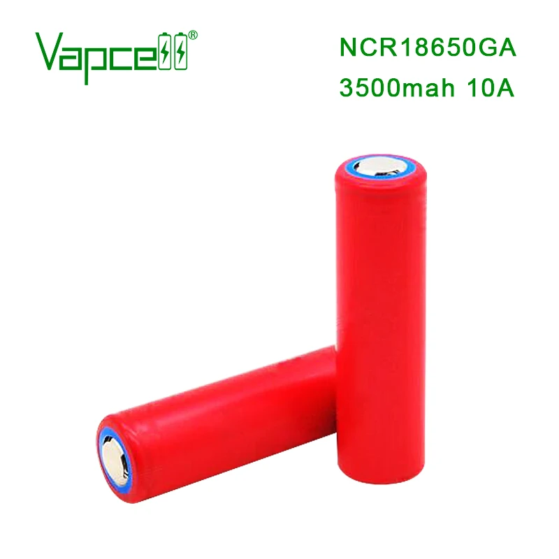 Vapcell NCR 18650 3500 мАч 10А батарея(18650GA) может сделать батареи кнопка сверху