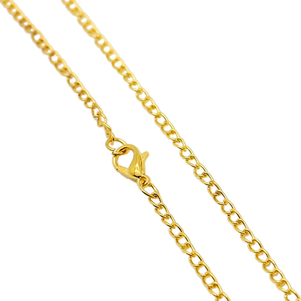 30 см 80 см цепочка для ожерелья Ретро мода розничная торговля сплав Карманный держатель для часов бронза черный серебряный золотой Ювелирная цепь для мужчин женщин ребенок - Цвет: 80cm gold