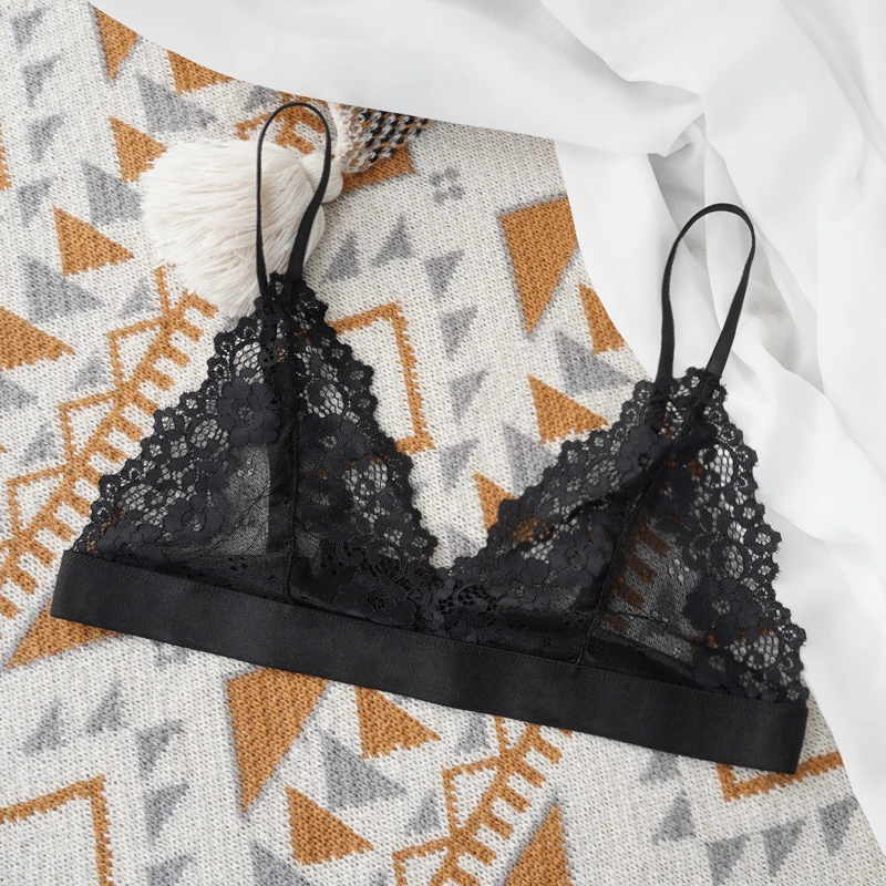 Sexy Bra For Woman Lace Thin Underwear Female Unlined Transparent Bras Lace Sexy Lingerie Bralette