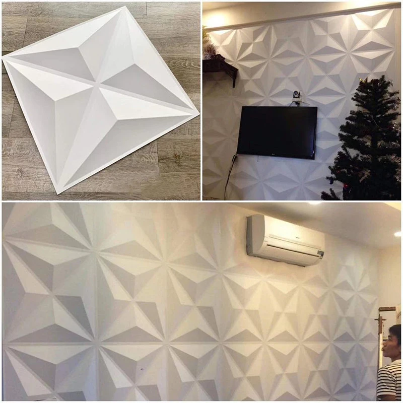 3D Трехмерная настенная наклейка 30x30 см Декоративные Настенные обои для гостиной